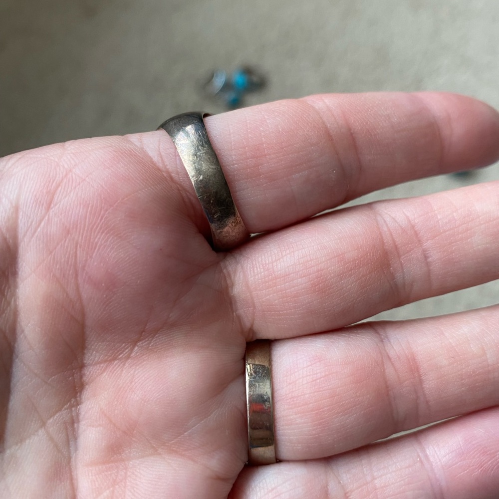 Turquoise Silver Ring Set - Picture 6 of 11